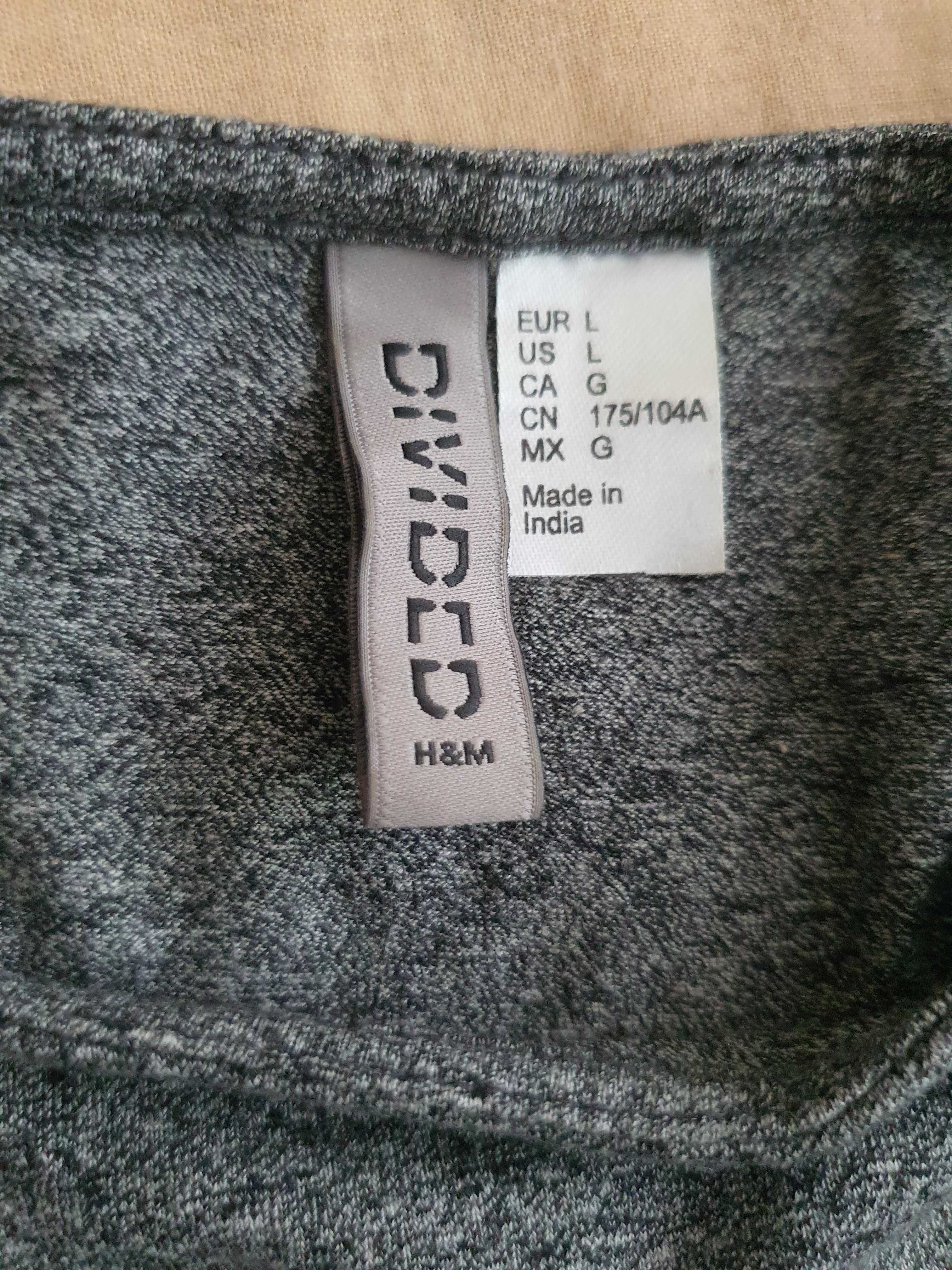 H&M DIVIDED Кроп Топ Блуза - Сива, L