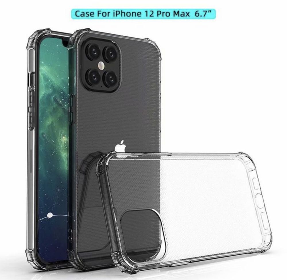 Iphone 12 PRO MAX - Husa Silicon Transparenta Anti Soc Bumper Case