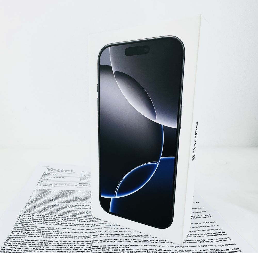 НОВ! Apple iPhone 16 Pro 256GB Black 3г. Гаранция!