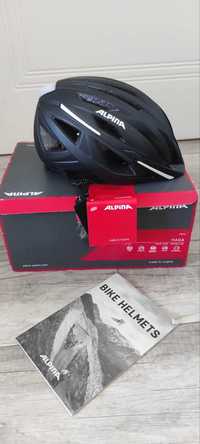 ALPINA HAGA -Casca noua ciclism cu LED pentru adulti, negru, 51-56 cm