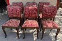Set 6 Scaune Vintage tapitate; Scaun Fix