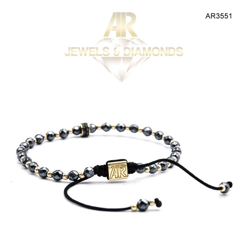 Bratara Aur 14 K cu DIAMANTE NEGRE model nou ARJEWELS(AR3551)