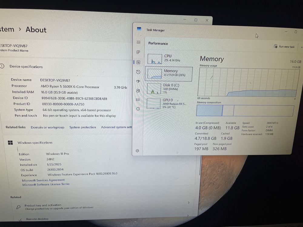 Геймърски компютър Ryzen 5 5600X/ 16GB 3200MHz/ RX 5700XT/ 1TB SSD