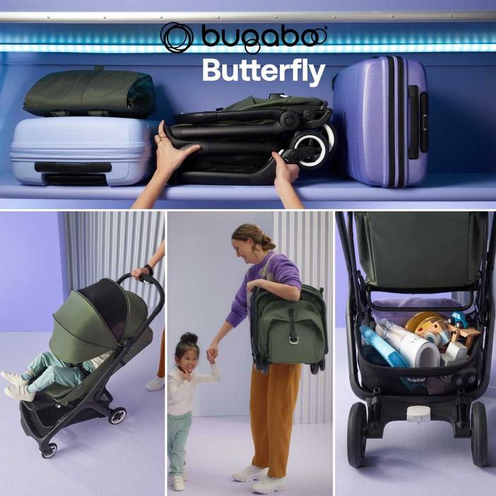 Carucior Bugaboo Butterfly Black/Forest Green