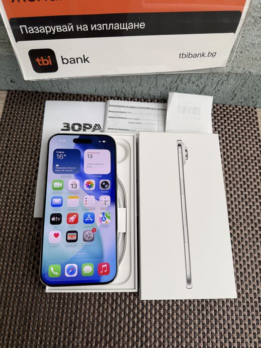 НОВ!! ЛИЗИНГ 75лв/м•iPhone 17 AIR 256 White Cl* айфон 17 AIR 256 бял