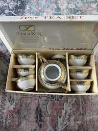 Yamasen gold collection, чайный набор, японский фарфор