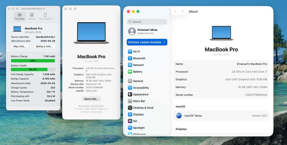 Macbook Pro 16", 512GB SSD, 16GB RAM, Magic Mouse cadou