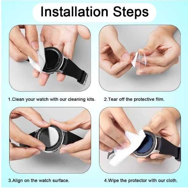 Set 2 folii sticla Samsung Galaxy Watch 4 Classic(46 mm)