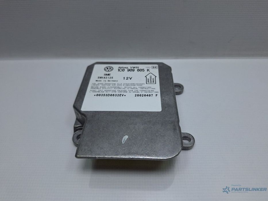 Calculator airbag VOLKSWAGEN POLO 9N_ 2001 - 2012 16V AUA, BBY, BKY 1C0909605K