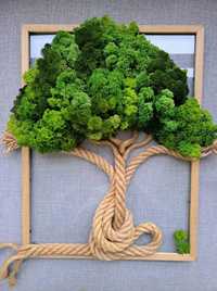 Арт пано "Дървото на живота" с естествен скандинавски мъх