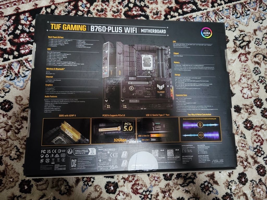 Срочно продам Asus TUF Gaming B760 PULS WiFi DDR5