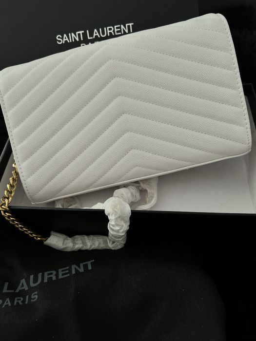 Чанта бяла на ysl
