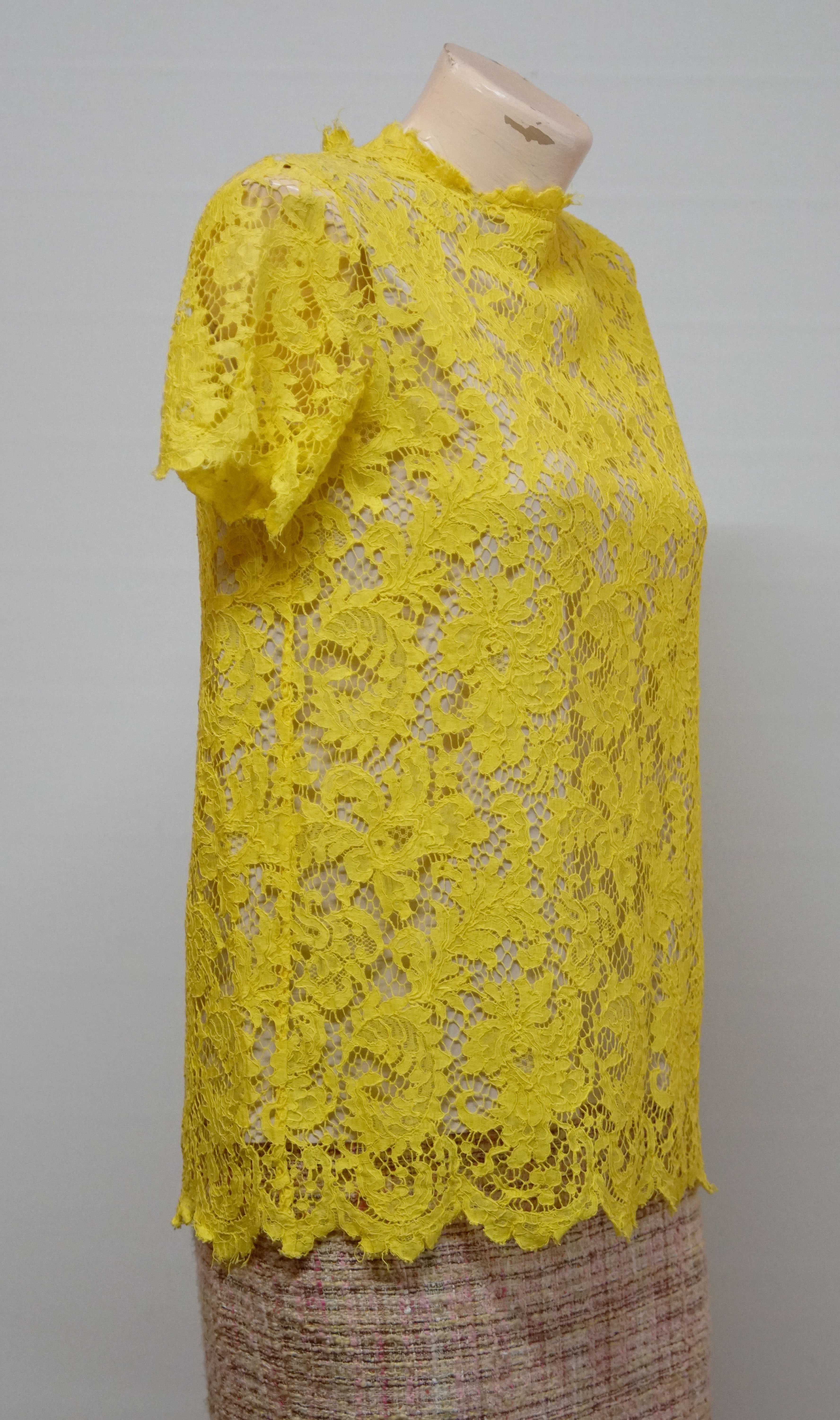 Top dantela SLYO1O galben marimea  36