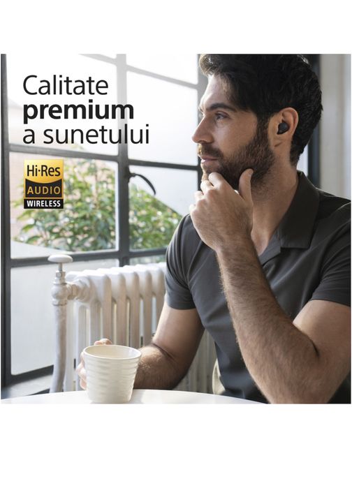 Casti wireless Sony WF-1000XM5B, True noise negre