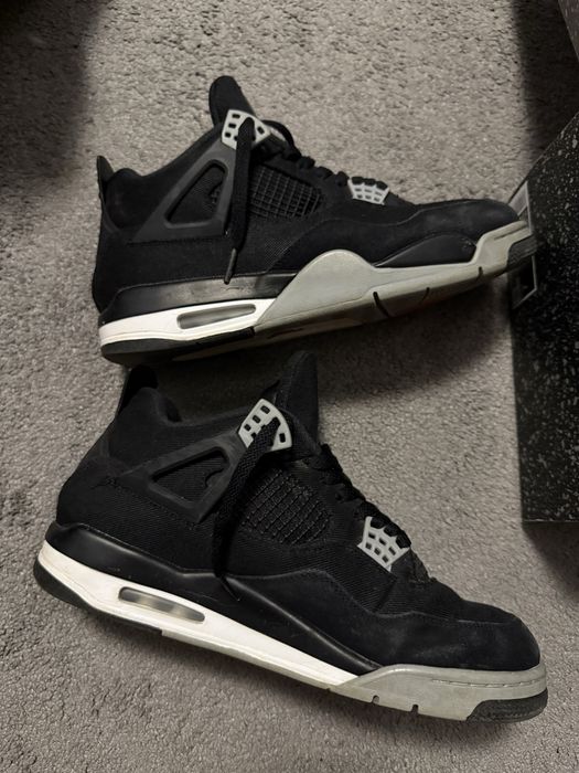 Jordan 4 Black Canvas 44.5