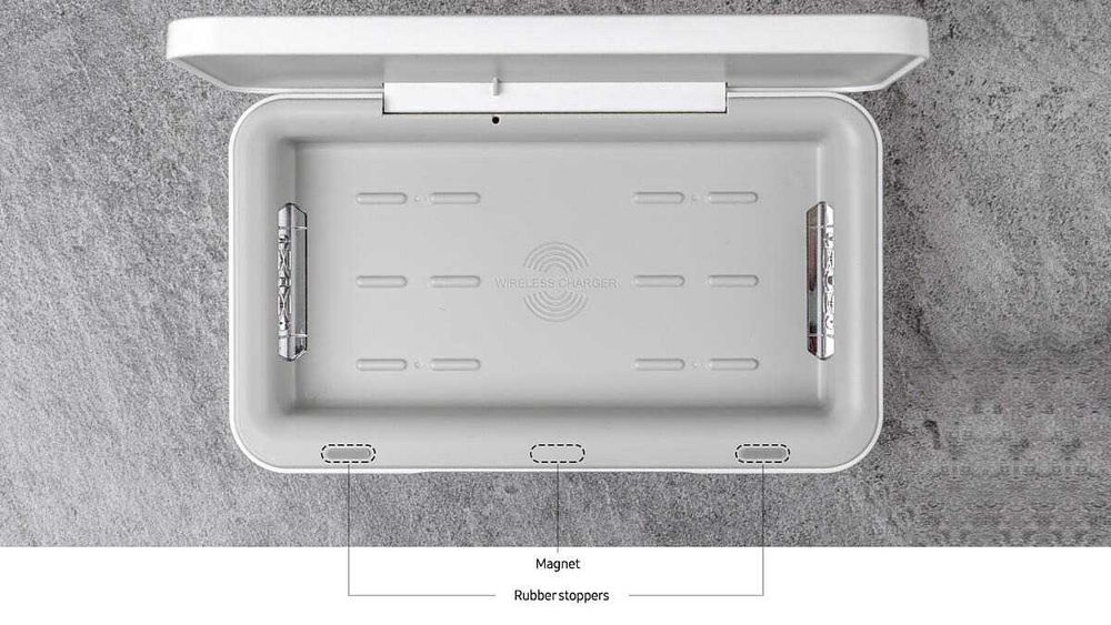 Sterilizator Incarcator Wireless Samsung UV GP-TOU020SABWQ+Alimentator