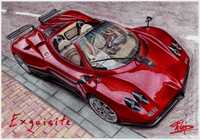 Desen/Tablou Pagani Zonda S Roadster, Dimensiune A4