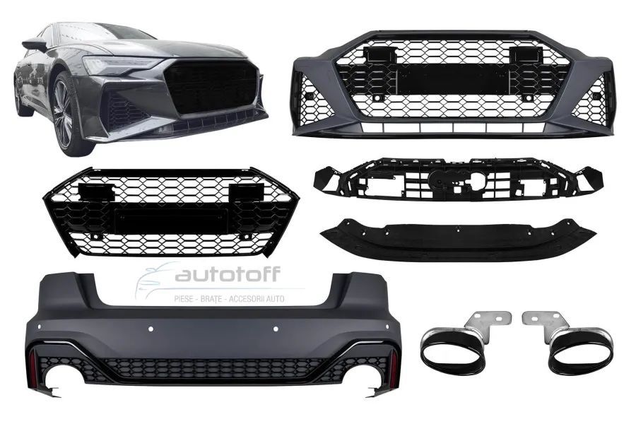 Pachet exterior compatibil cu Audi A6 C8 Sedan (2018+) RS6 Design