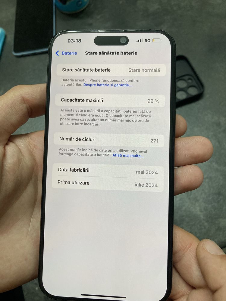 Iphone 15 Pro Max - 256GB - Titanium - Functioneaza perfect