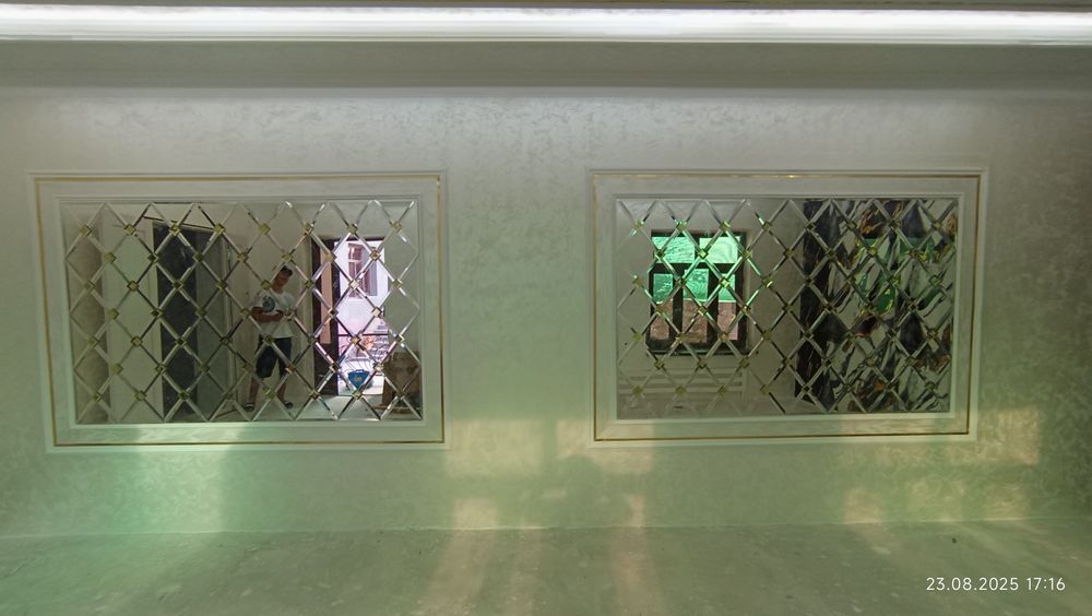 Стеклянные изделия зеркала ромбик  оргстекло с рисунком душк