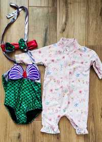 Комплект от два бански костюма за бебе момиче 6-9м