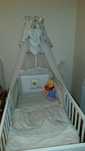 Set lenjerie bumbac patut+baldachin