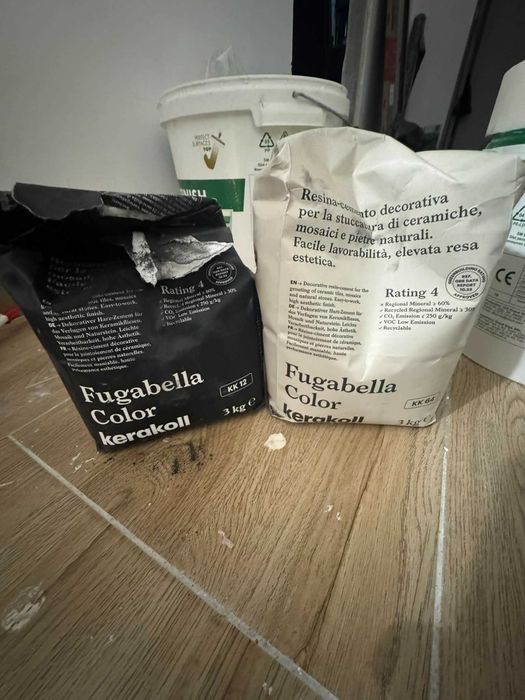 Chit Rasina-Cemento Fugabella Color Kerakoll 2kg  negru+crem