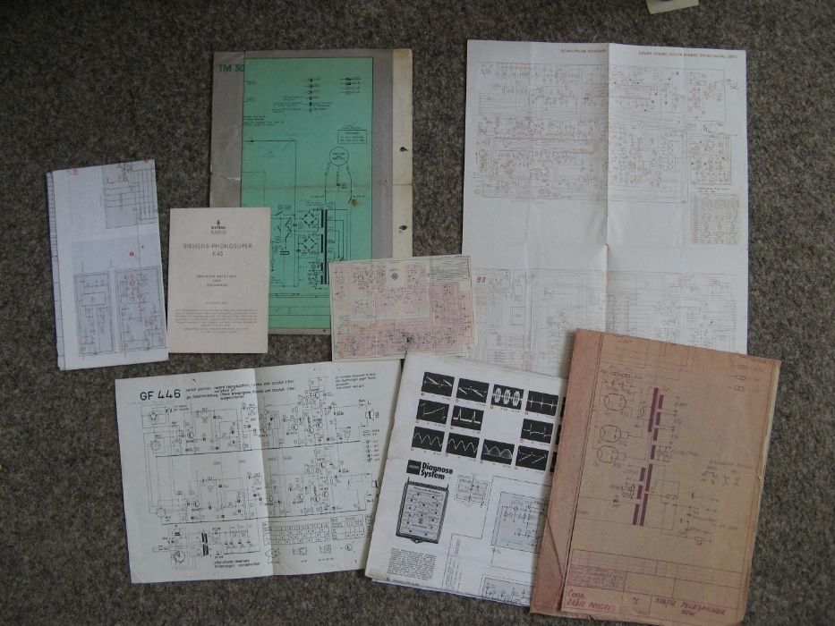 Carti vechi, documentatie, scheme aparatura electronica