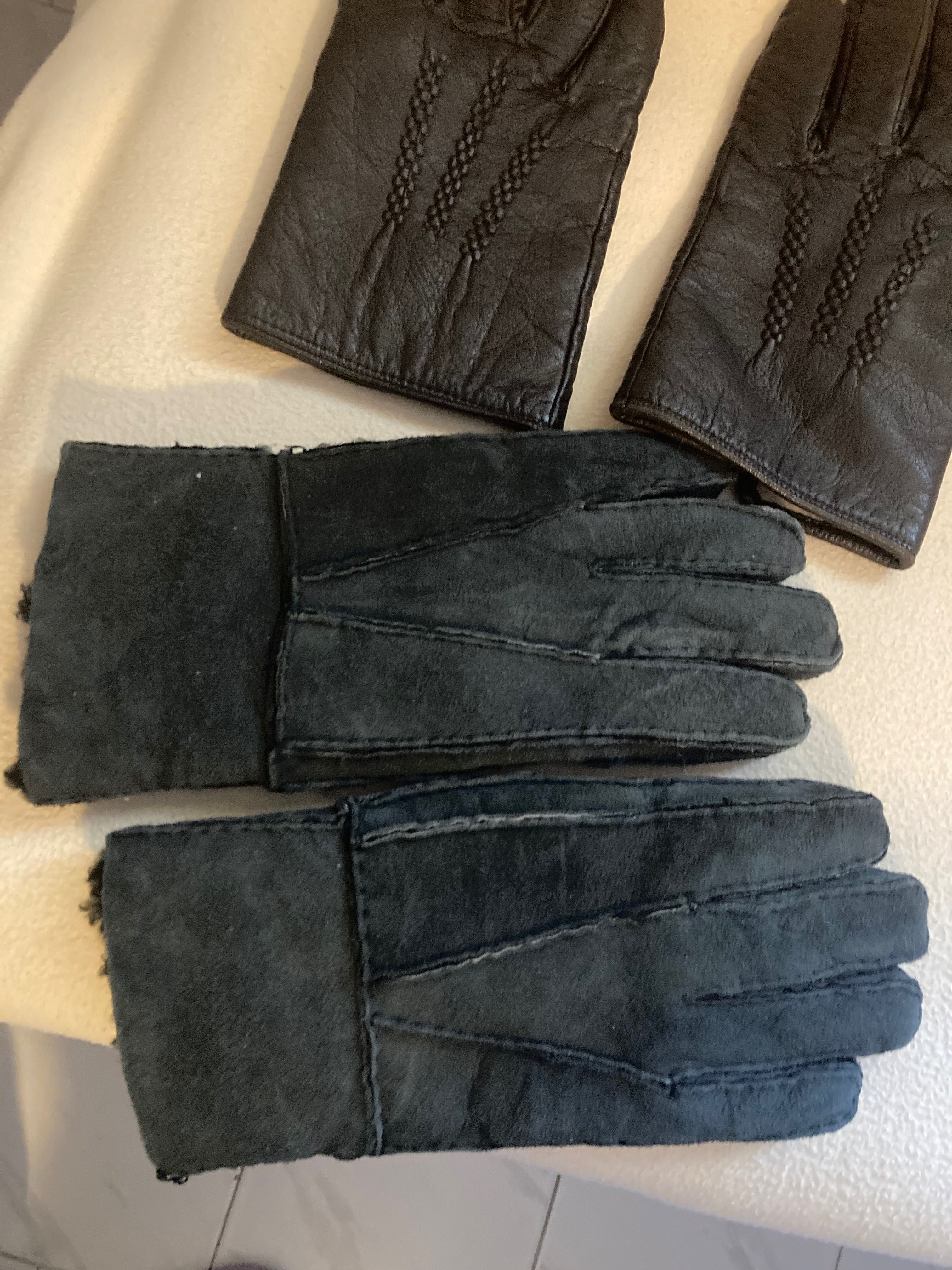 Кожени ръкавици 2 броя велур и кожа