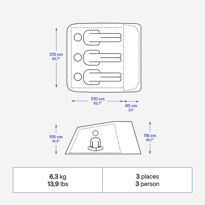 Cort Camping cu montare instantanee 3 - produs resigilat Decathlon