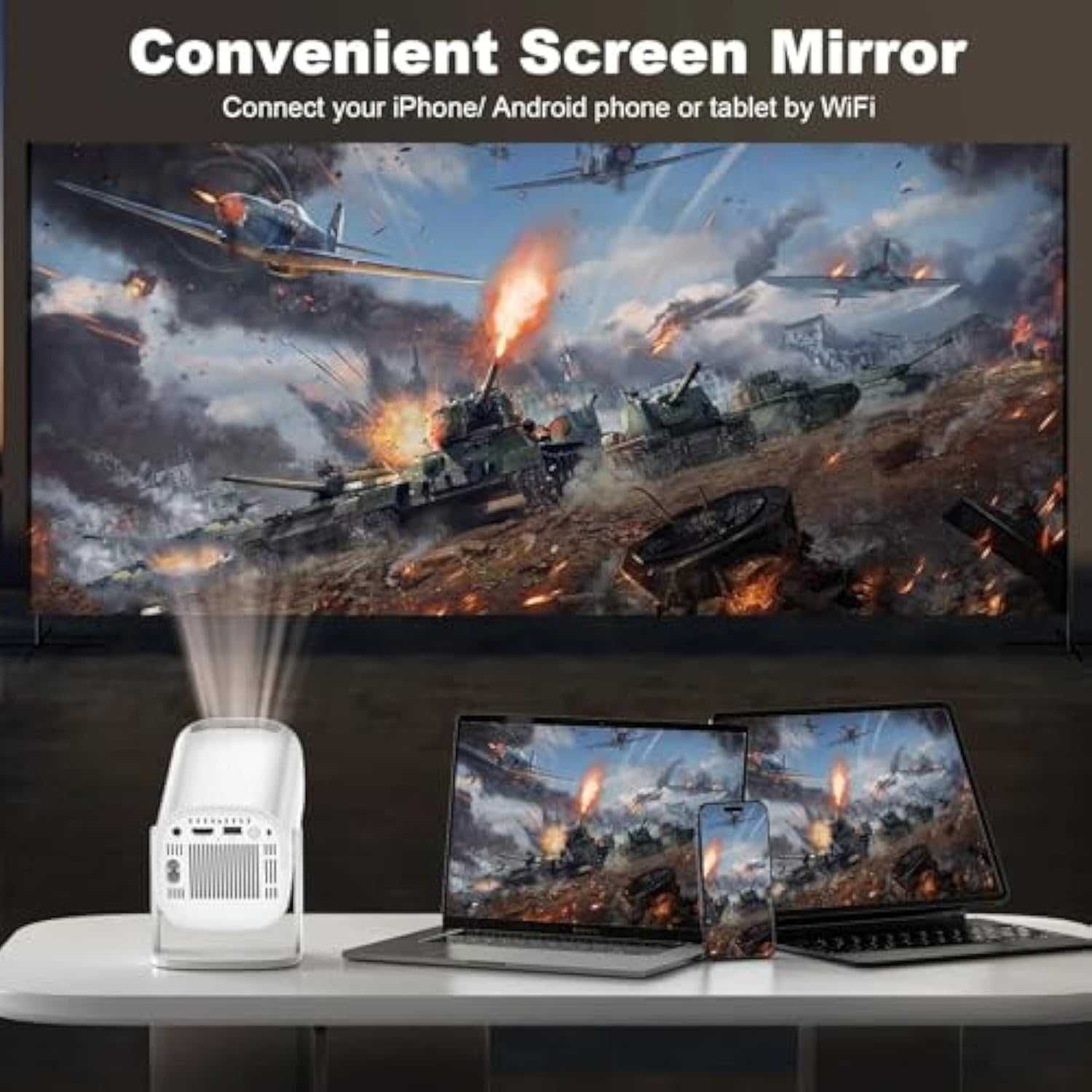 Проектор P30 MAX С 2 геймпада Android 11 Wifi6 （35000+Games）