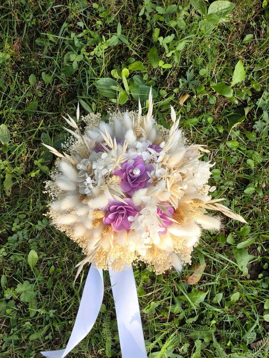 Set buchet mireasa și lumânări cununie