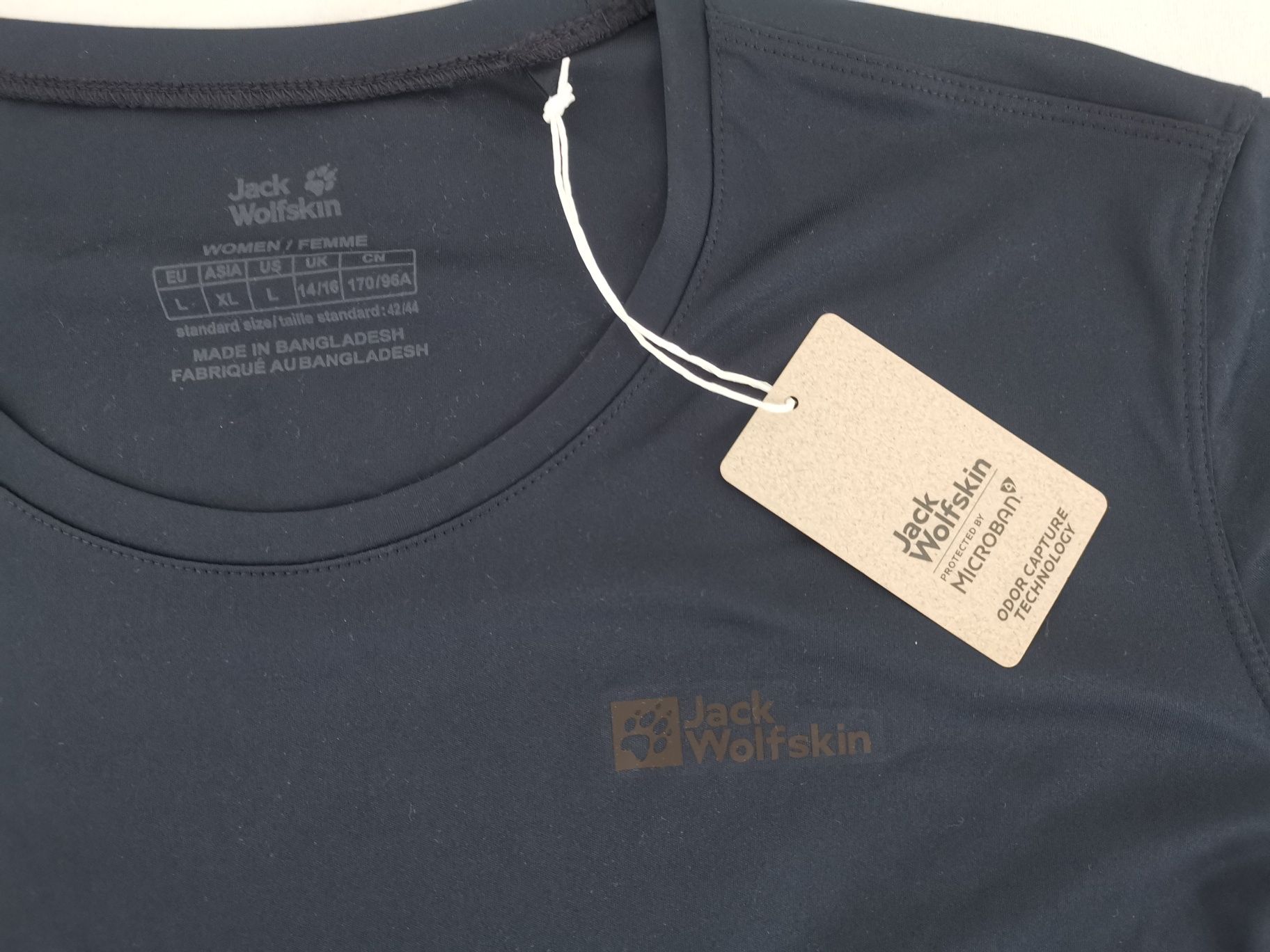 Ново! дамска тениска Jack Wolfskin, Microban, размер L