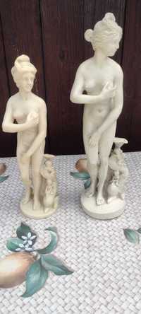 2 Statuete Nud Alabastru /Semnate initiale L.T./