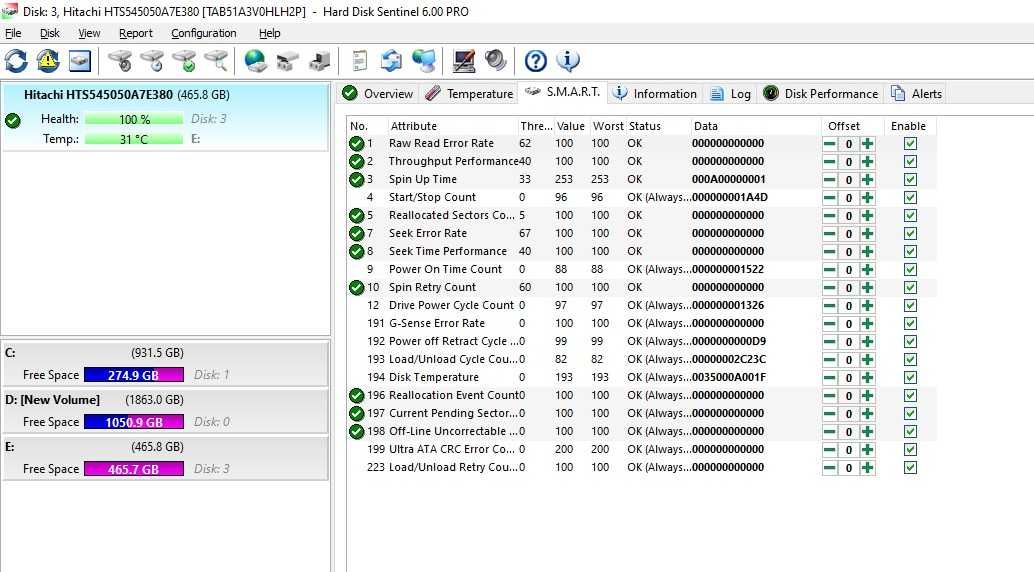 Hard disk Laptop Hitachi 500GB, SATA III, Buffer 8MB, 5400 rpm