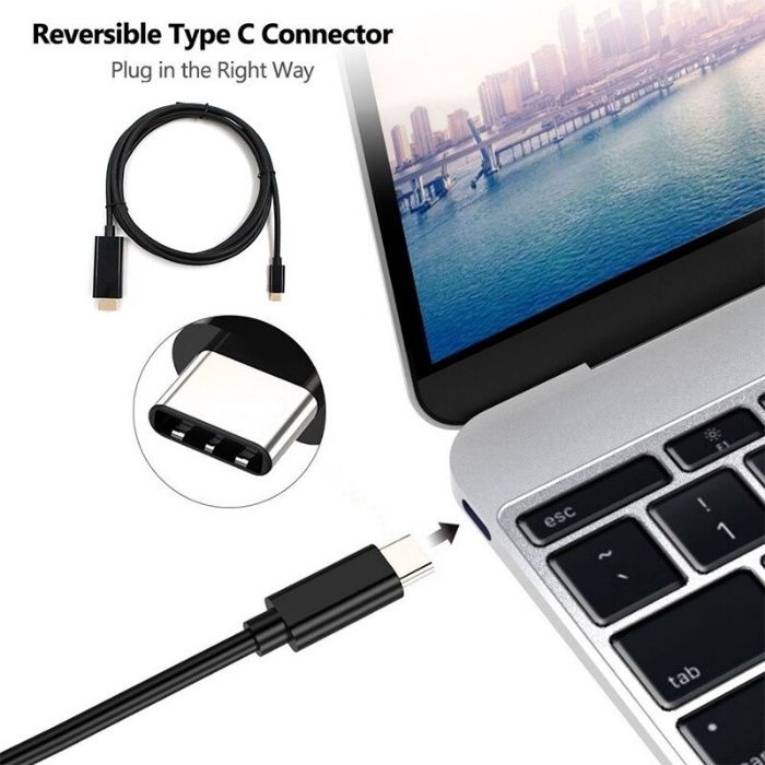 Cablu USB-C la HDMI telefon Samsung S10 S20 S21 S22 S23 Note 10 20 DEX