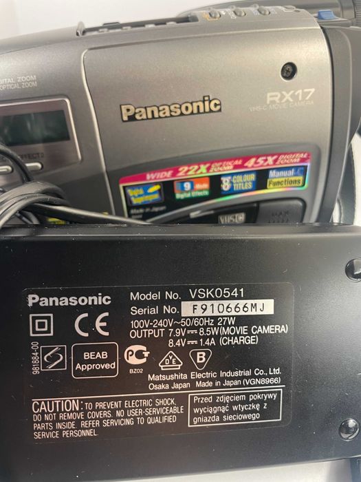 Camera Video PANASONIC vintage VHS Rx17 22Xoptic 45xdigital NU SONY
