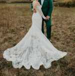 Rochie Mireasă Grace Bridal cu Dantelă, Aplicații, Trenă și Spate Gol