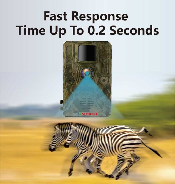 Camera de Vanatoare cu Panou Solar Sim 4G Visoli® H50 Modul GPS