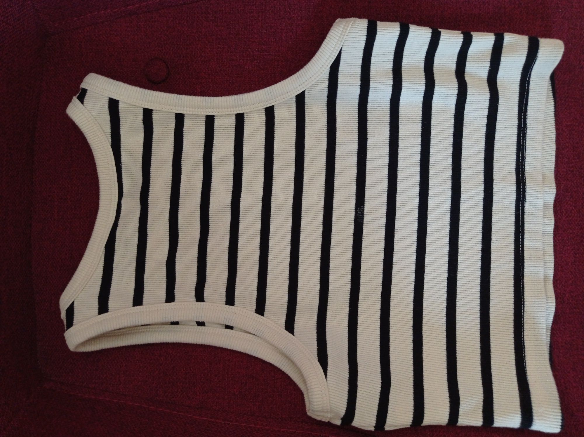 Къс потник от рипсено трико H&M , S