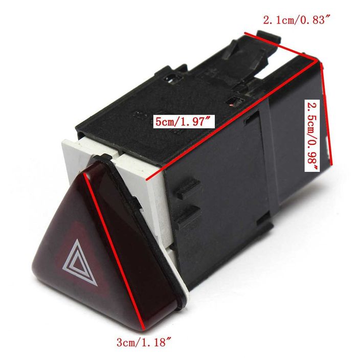 Buton avarie OEM Dark Red pentru Volkswagen Golf 5, Jetta, scirocco