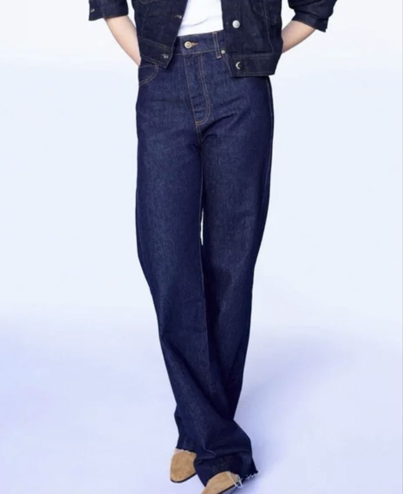 Дънки Zara wide leg high waist / Зара 34 размер