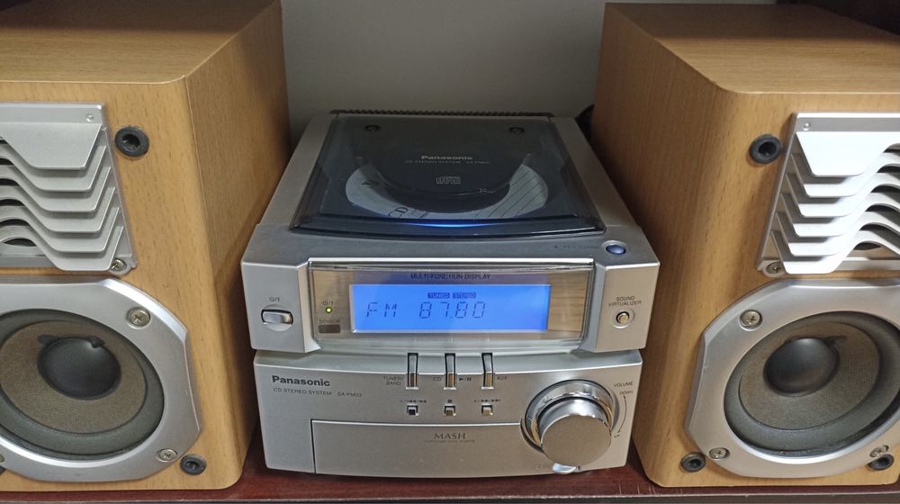 Mini-sistem / Micro-system audio SA-PM03(radio-CD), Panasonic, cu boxe
