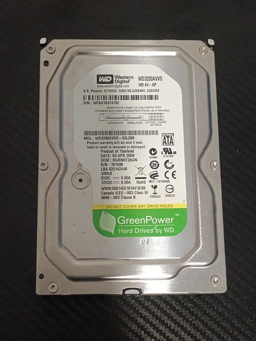 HDD WD 320GB, stare foarte bună