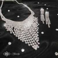 Луксозен дамски комплект бижута Larissa с кристали от 2 части