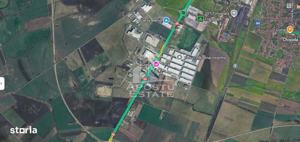 Teren 1599 mp, destinatie industriala, Calea Sagului, PUZ, utilitati