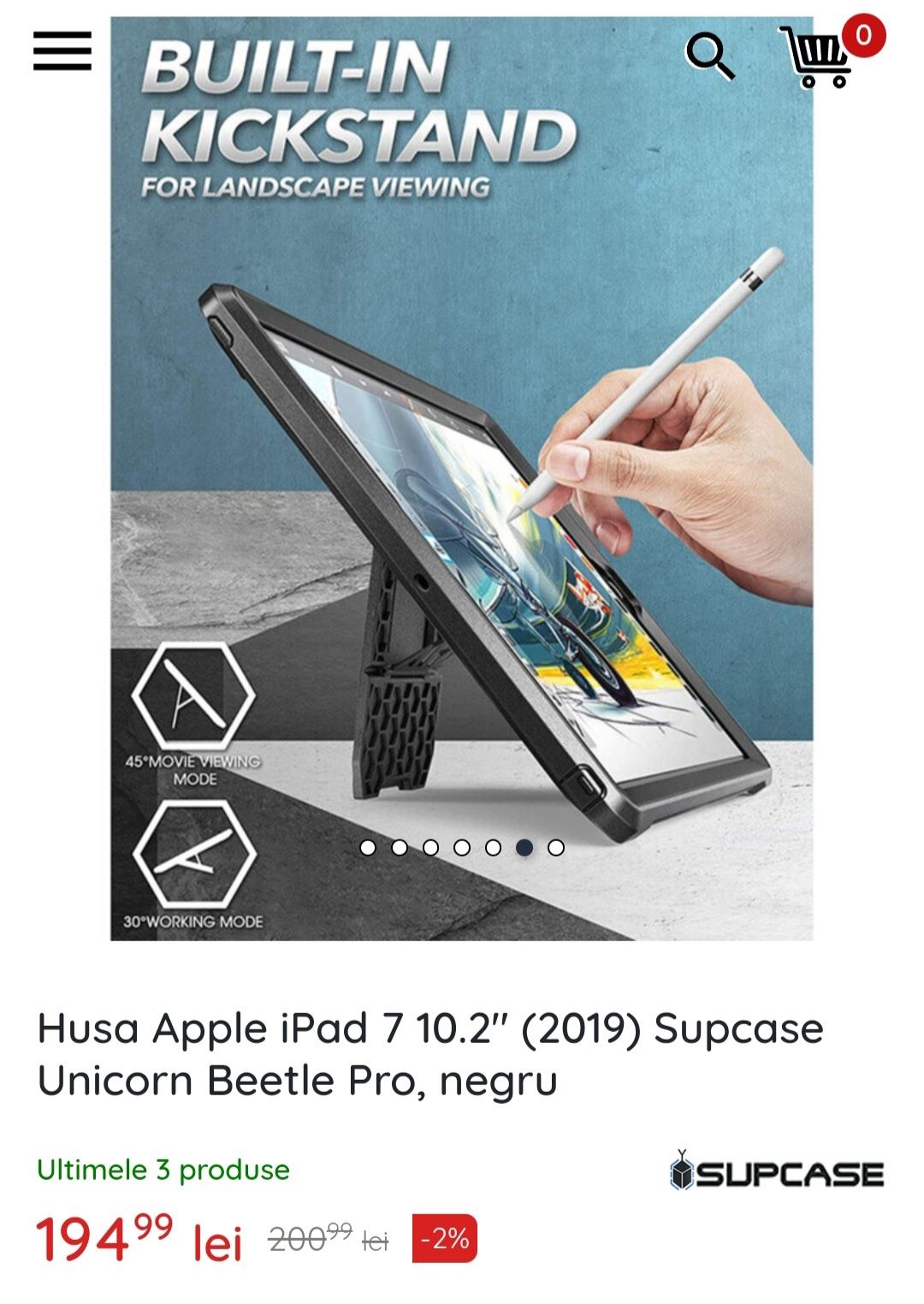 Husa Apple iPad 7 , 8 , 9 10.2 (2019 , 2020 , 2021) Supcase Unicorn