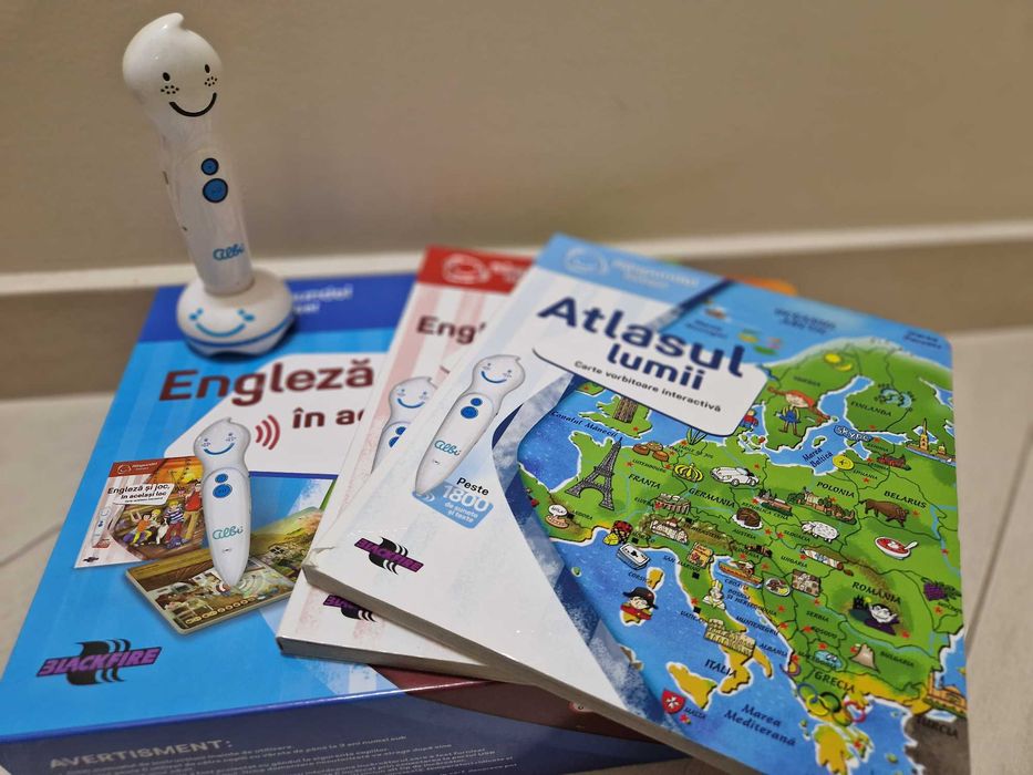 Set Raspundel Istetel creion, carte engleza si atlasul lumii