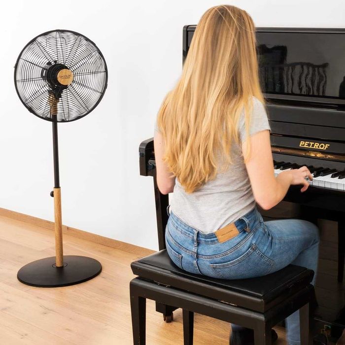 Подов вентилатор Cecotec EnergySilence Woodstyle, 50W, дървесен вид