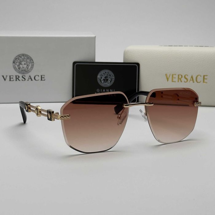 Слънчеви очила Versace Oversize Black Brown Limited Версаче УВ400 CE
